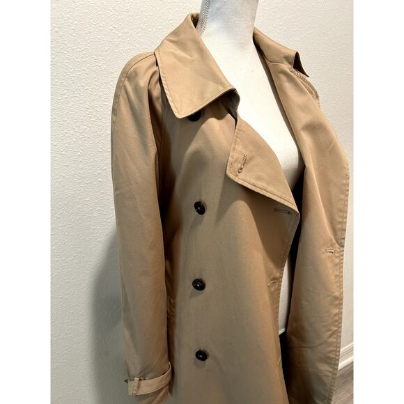 Calvin Klein Jeans Women's Soft Cotton Gabardine Trench Coat Double-Breasted L - Picture 2 of 13